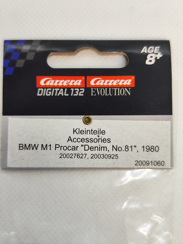 91060 (086) Kleinteile Carrera Digital 132 - BMW M1 Procar "Denim, No.81", 1980 - 30925, 27627