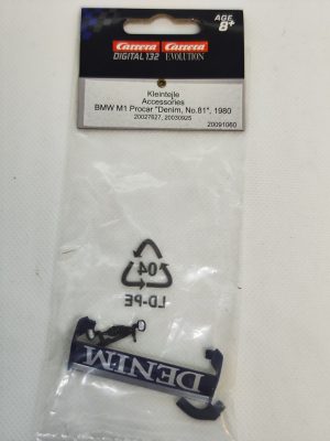 91060 (086) Kleinteile Carrera Digital 132 - BMW M1 Procar "Denim, No.81", 1980 - 30925, 27627