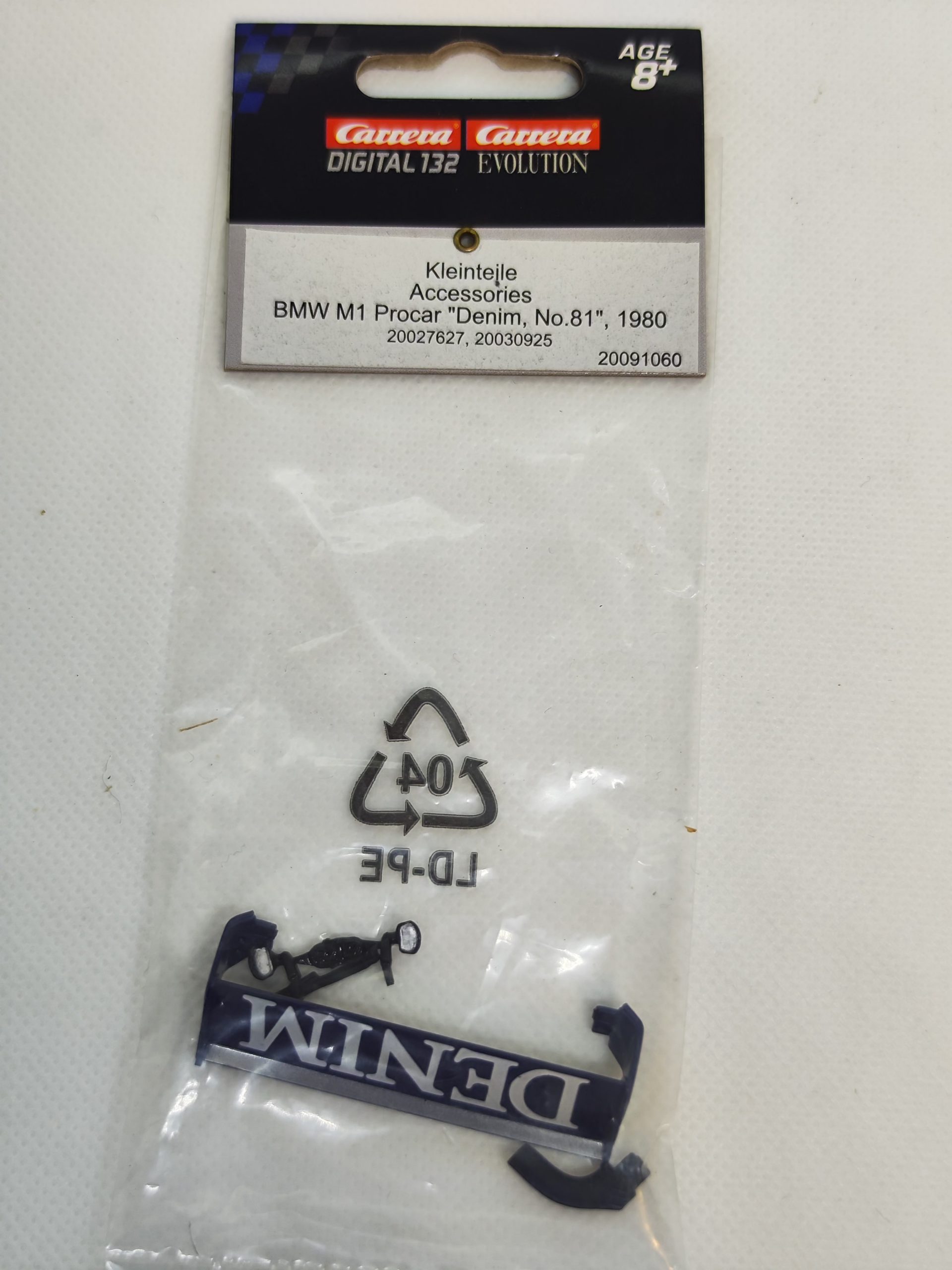 91060 (086) Kleinteile Carrera Digital 132 - BMW M1 Procar "Denim, No.81", 1980 - 30925, 27627