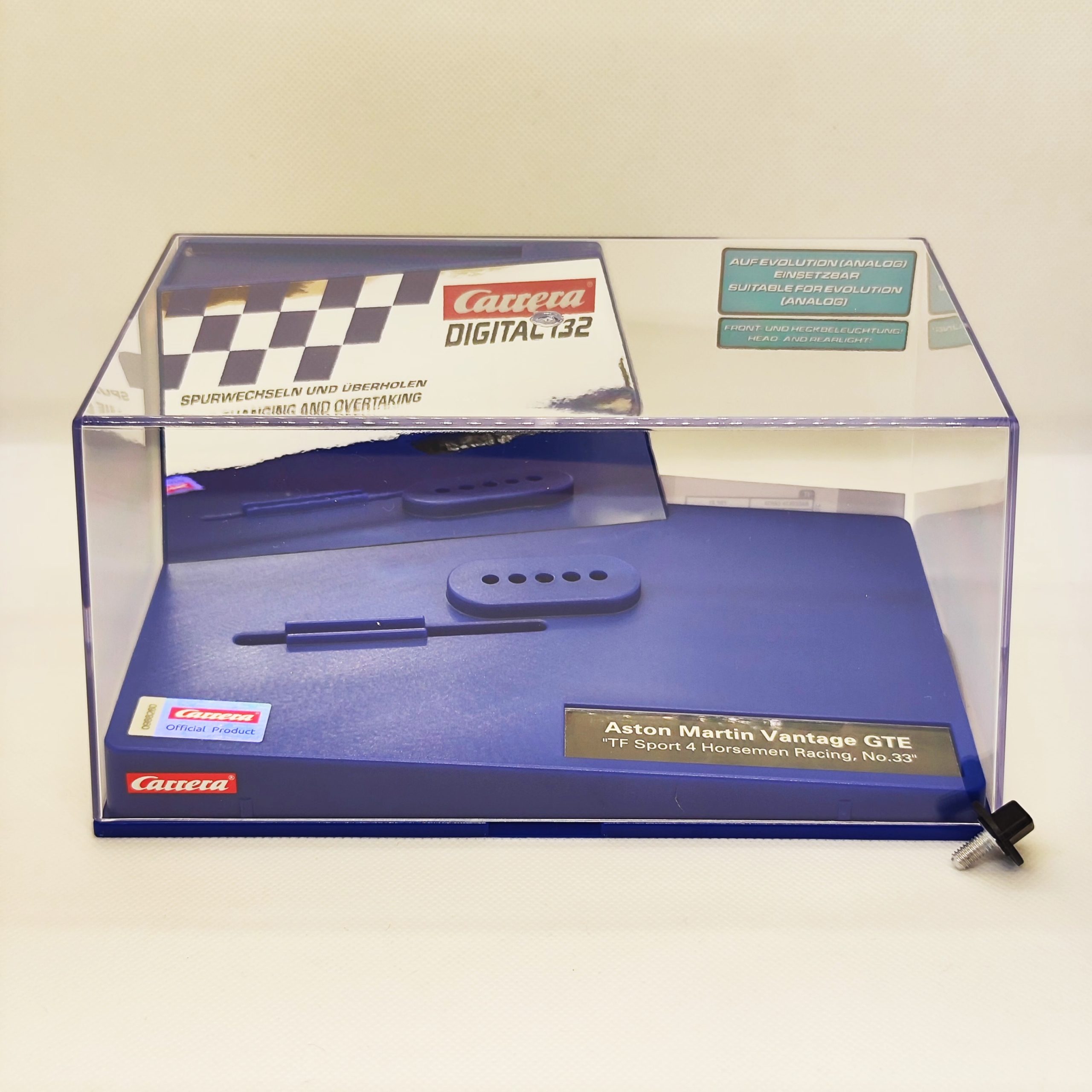 transparente box für Carrera Digital 132 mit Feststellschraube-slotcar-rennbahn.at