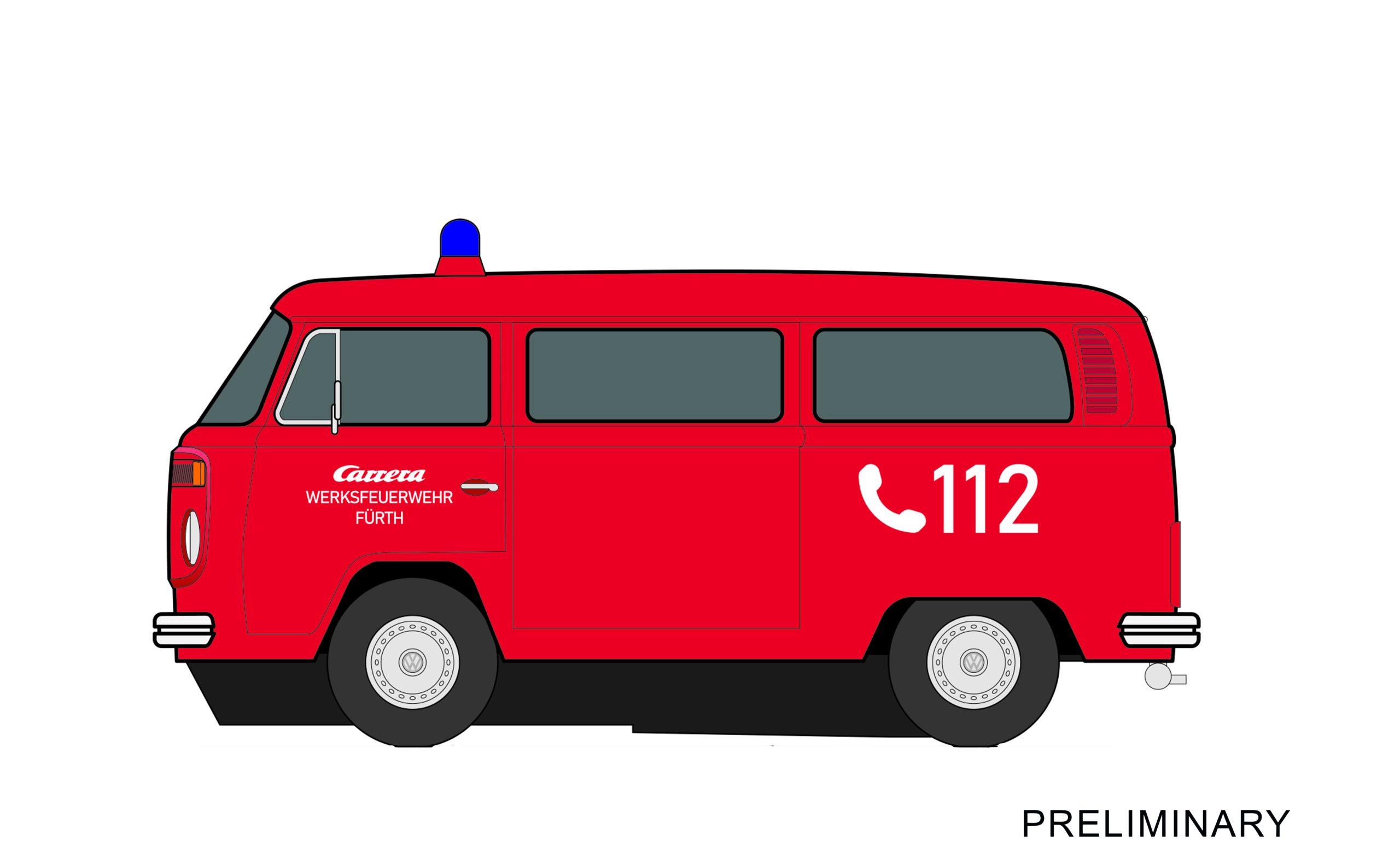32083 Carrera Digital 132 VW Bus T2b 'Feuerwehr'-slotcar-rennbahn.at