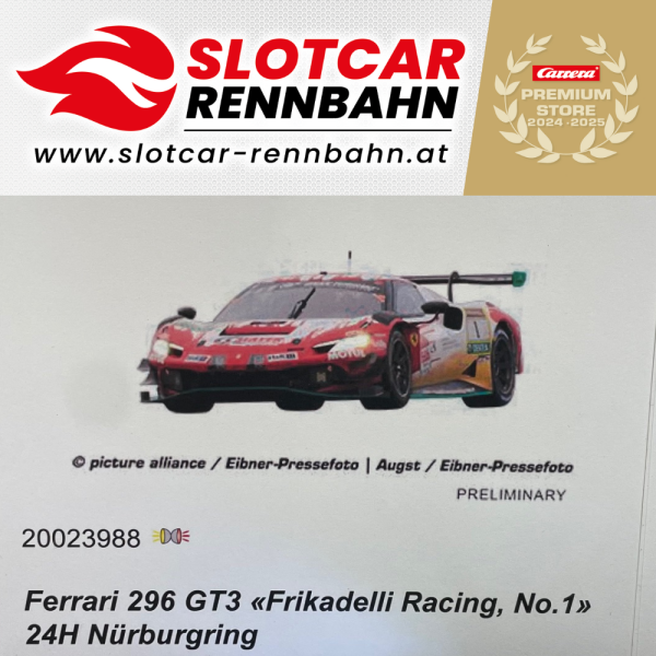 23988 Carrera Digital 124 Ferrari 296 GT3 Frikadelli Racing, No.1 24H Nürburgring