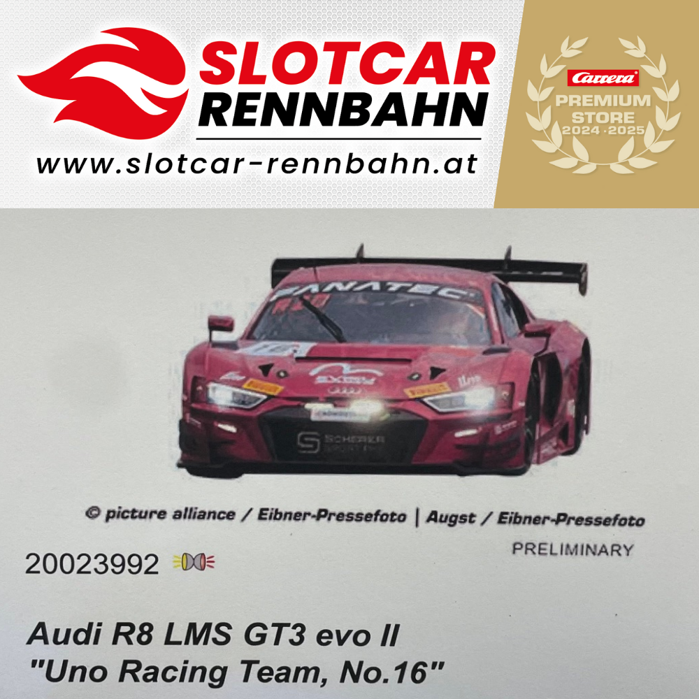 23992 Carrera Digital 124 Audi R8 LMS GT3 evo II 'Uno Racing Team, No.16'