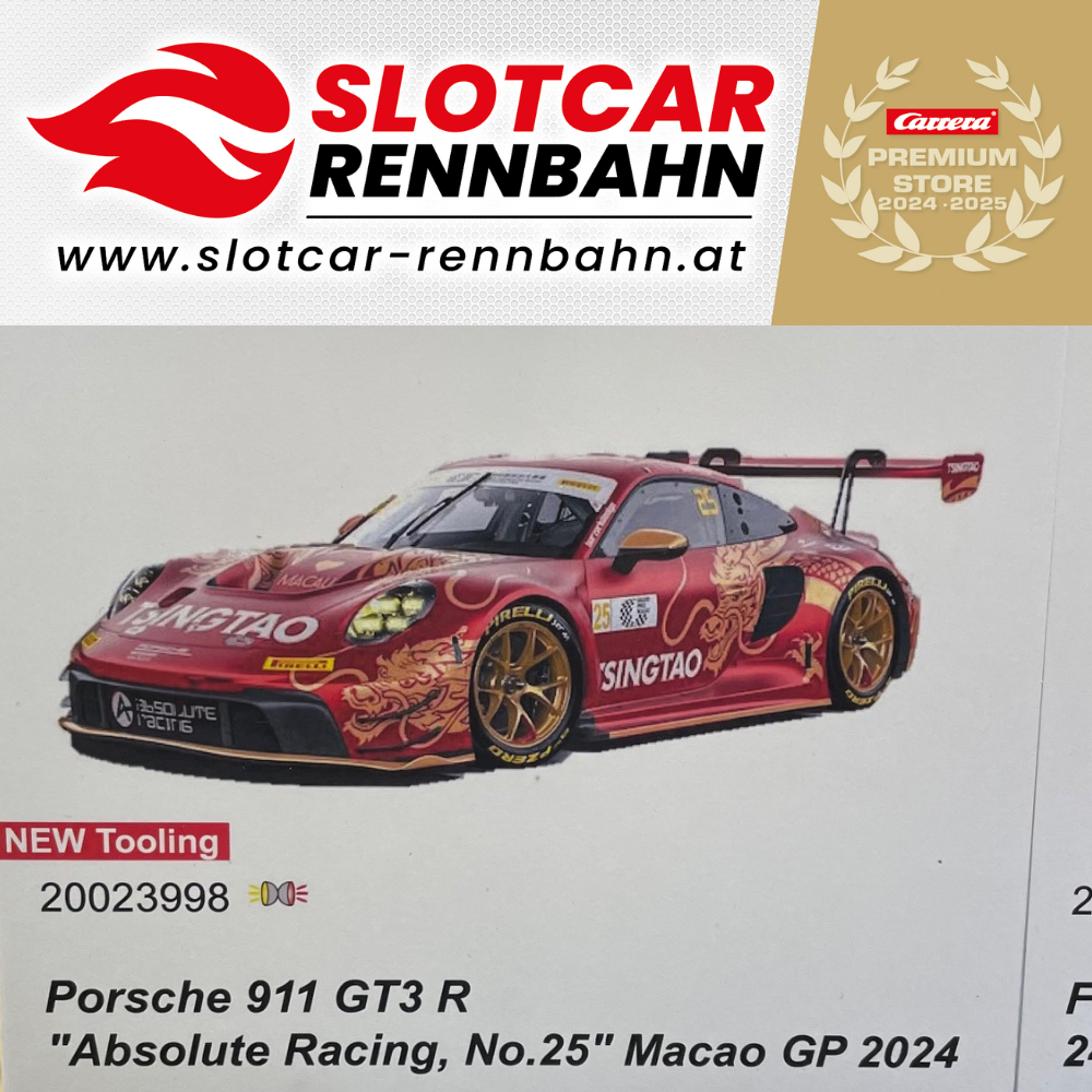 23998 Carrera Digital 124 Porsche 911 GT3 R "Absolute Racing, No.25" Macao GP 2024
