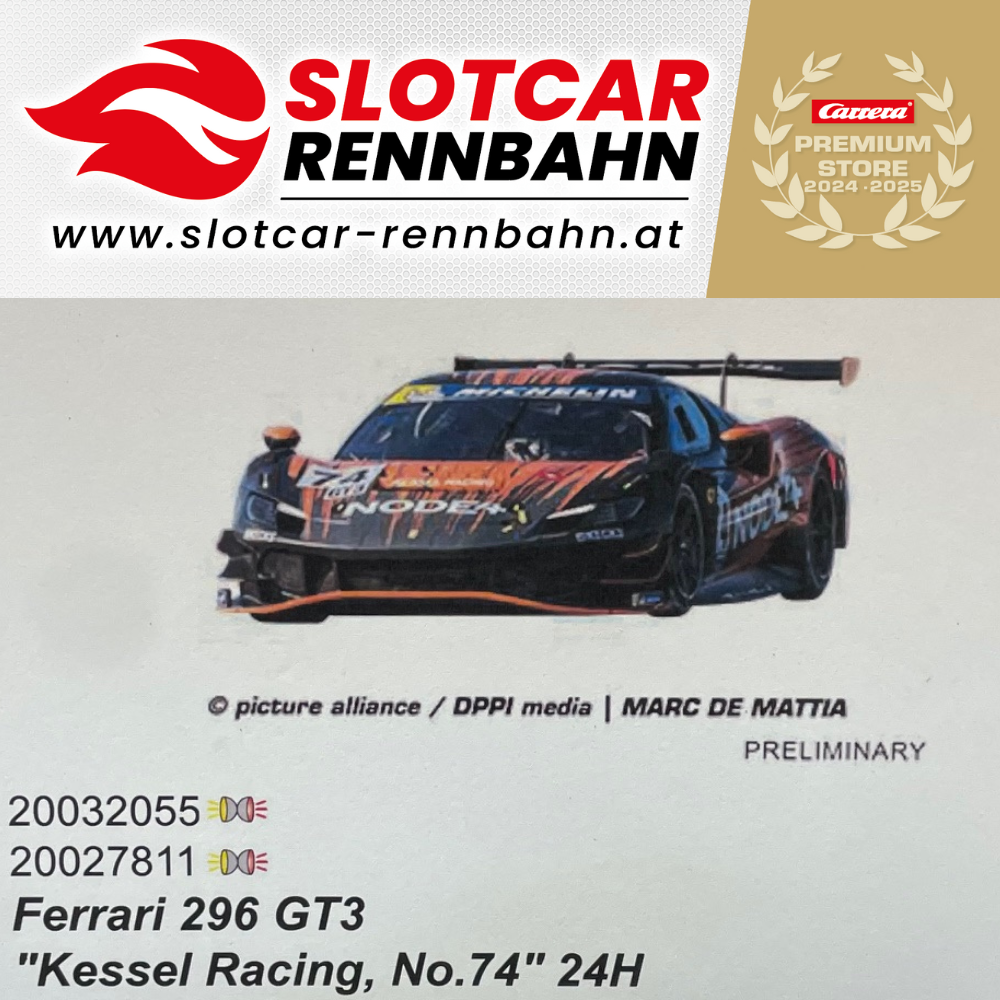 32055 Carrera Digital 132 Ferrari 296 GT3 'Kessel Racing, No.74' 24H LM