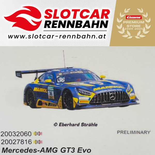 32060 Carrera Digital 132 Mercedes-AMG GT3 Evo 'Mercedes-AMG Team HRT, No.36 DTM 2024