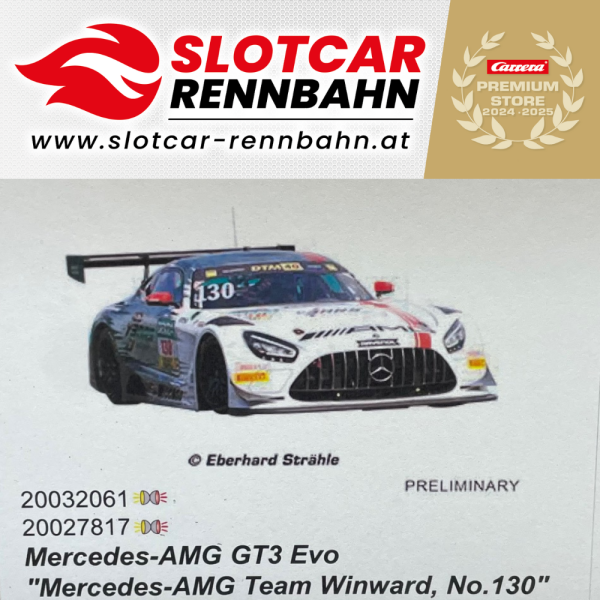 32061 Carrera Digital 132 Mercedes-AMG GT3 Evo 'Mercedes-AMG Team Winward, Nr.130 DTM 2024