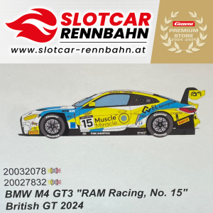 32078 Carrera Digital 132 BMW M4 GT3 'RAM Racing, No. 15' British GT 2024