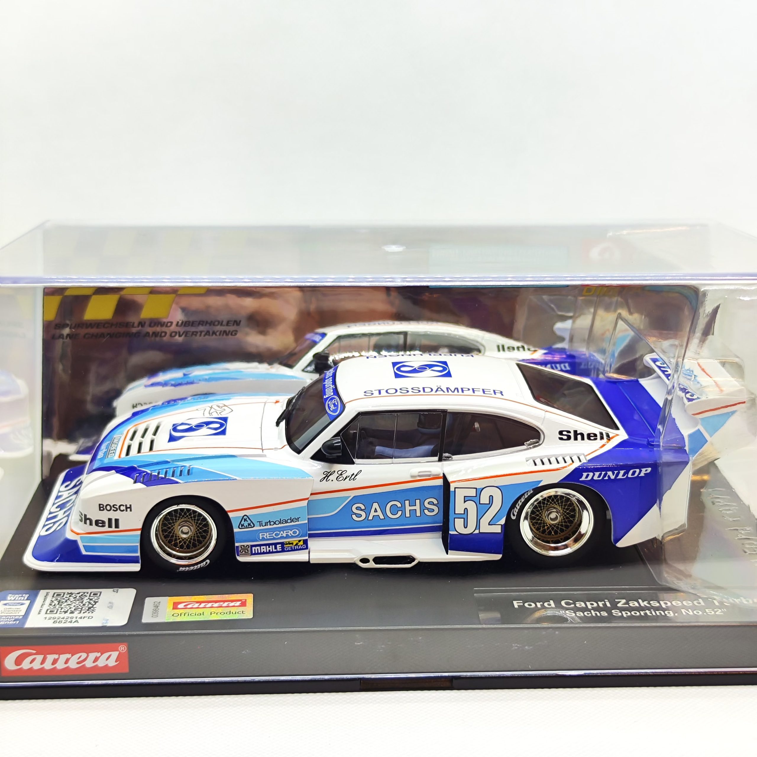 23910 Carrera Digital 124 - Ford Capri Zakspeed Turbo “Sachs Sporting, No.52”
