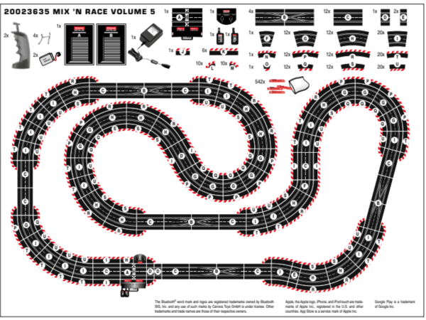 23635 Carrera Starterset Verpackungsinhalt