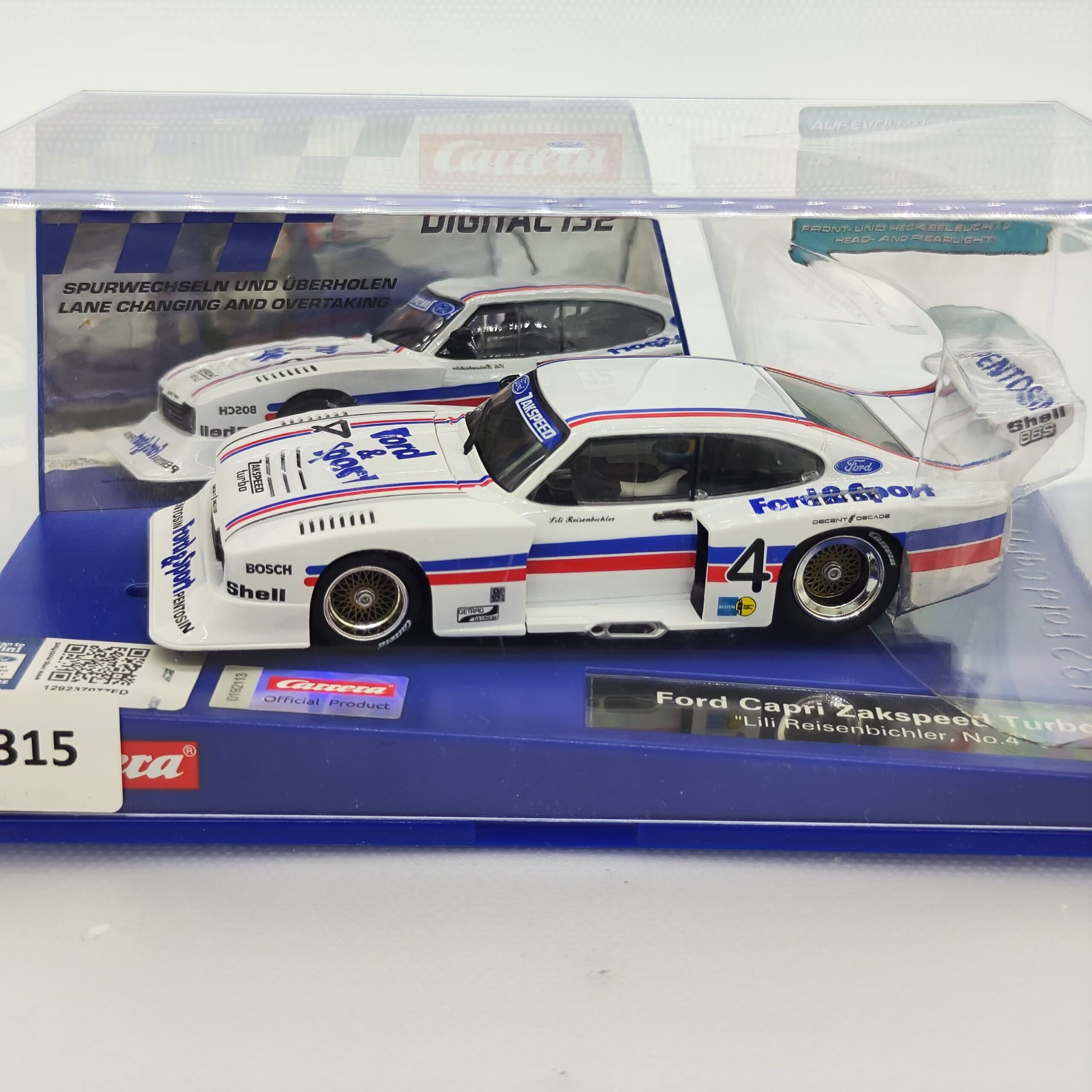 30926 Carrera Digital 132 - Ford Capri Zakspeed Turbo “Lili Reisenbichler, No.4”