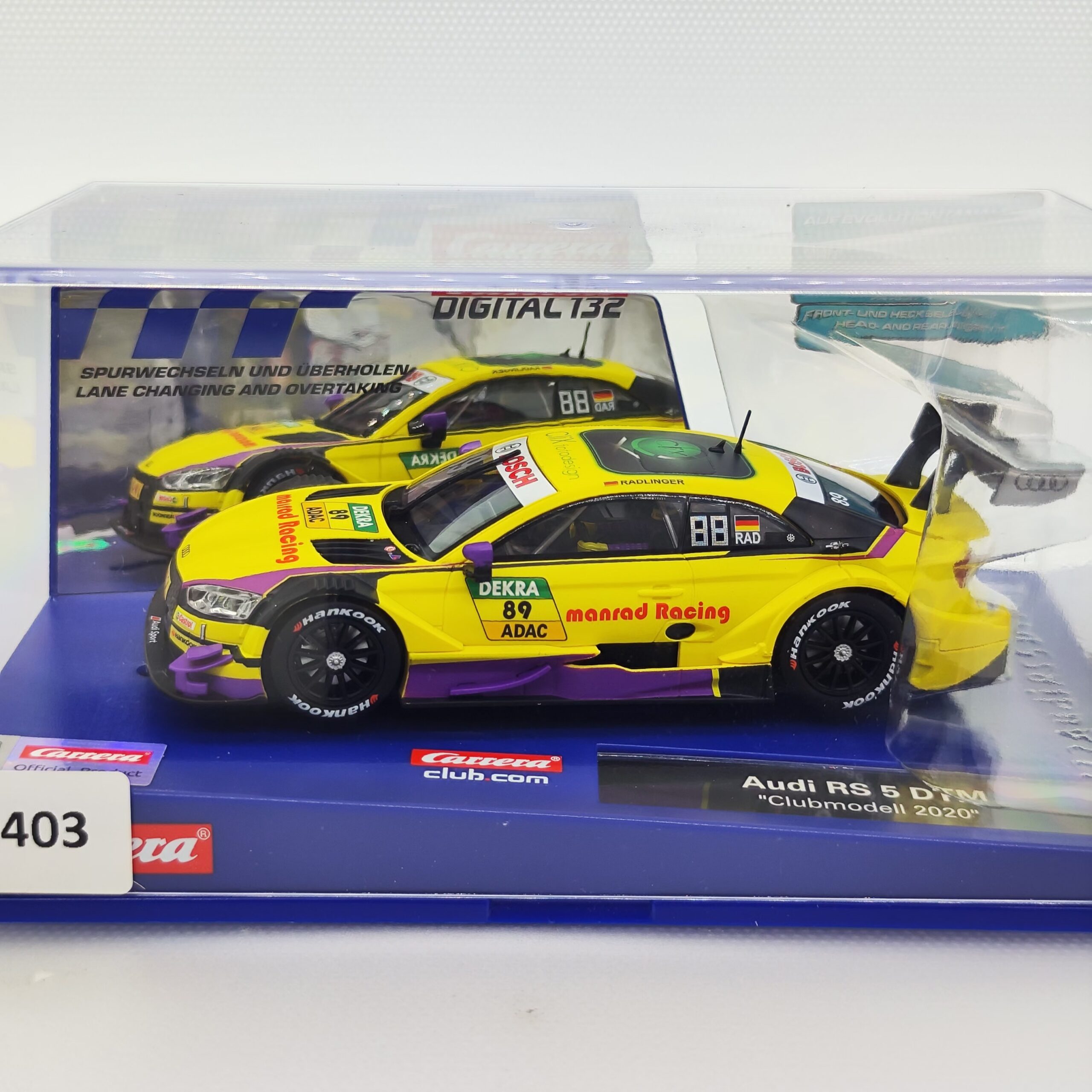 30949 Carrera Digital 132 - Audi RS 5 DTM Clubmodell 2020 Nr. 89
