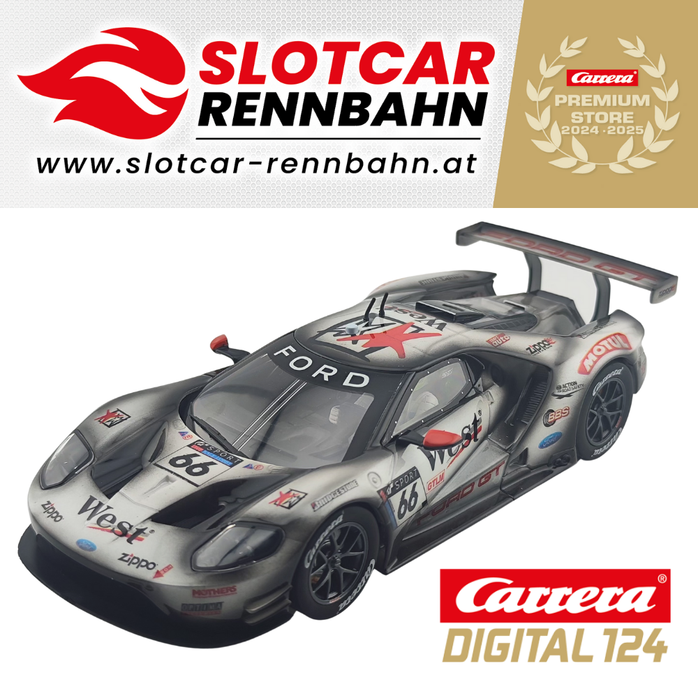 23892 Carrera Digital 124 - Ford GT Race Car "WEST" - Custom Car