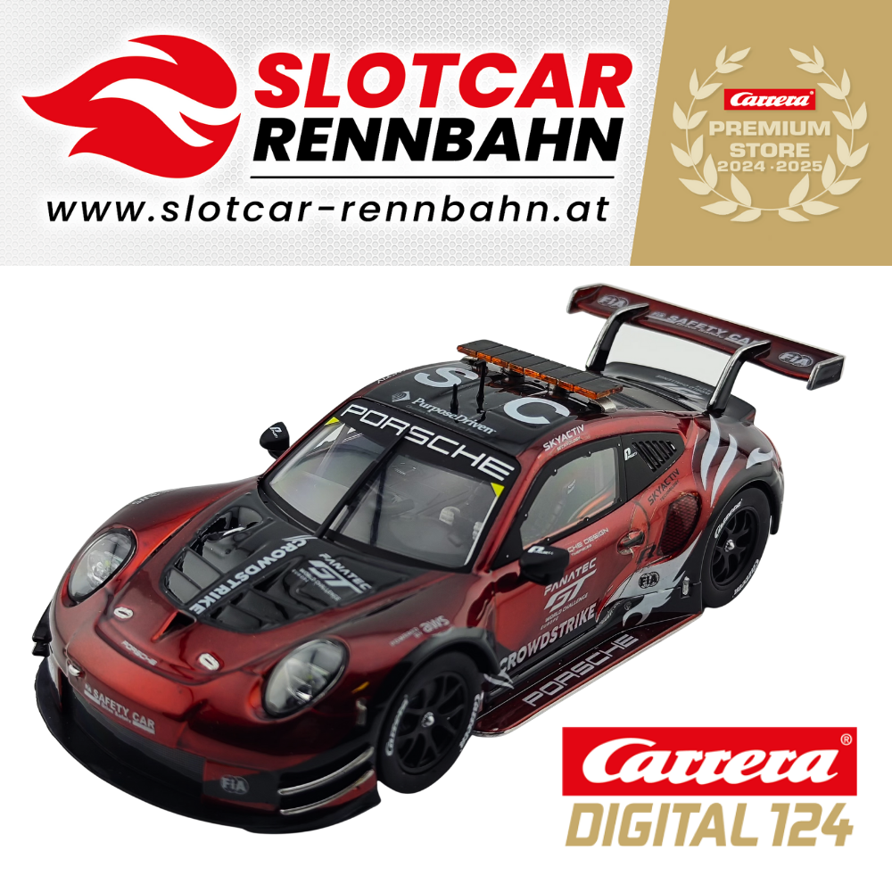 23914 Carrera Digital 124 - Porsche 911 RSR "Crowdstrike" - Custom Car