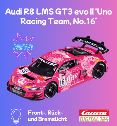23992 Carrera Digital 124 – Audi R8 LMS GT3 evo II ‘Uno Racing Team, No.16’